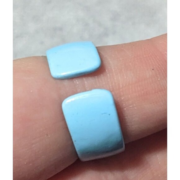 Abstract Blue Metal Enamel Finished Fashion Ring Size 8 - Picture 12 of 12